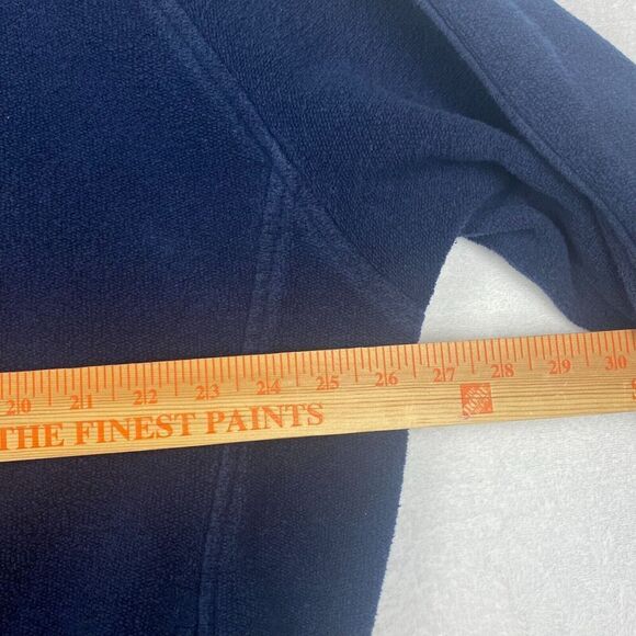 Straight Down Sweater Mens Extra Large Blue 1/4 Zip Pullover Pockets Made In USA - Picture 8 of 10
